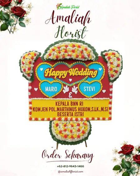 Papan Bunga Pernikahan Ambat